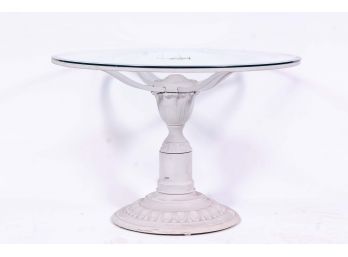 Glass Top Pedestal Table