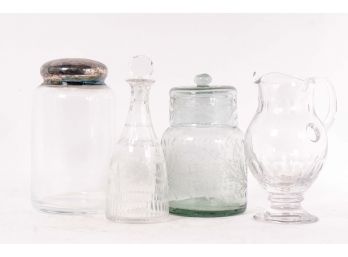 Collection Of Etched Glass Vessels
