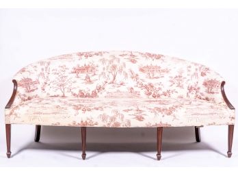 Antique Sofa With Toile Upholstery