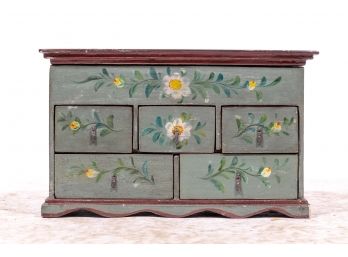 Folk Painted Jewelry Chest
