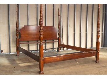 Magnificent California King Mahogany Four Post Bed