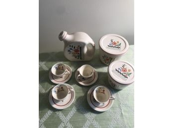 Uniguee 13 Piece Tea Set By Universal Cambridge Made In USA