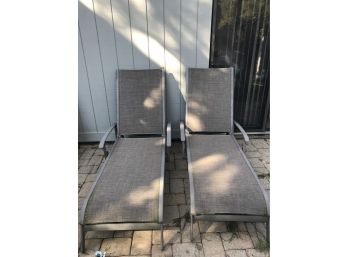 Two Outdoor Lounge Chairs