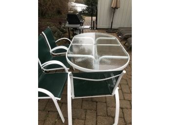 Outdoor Patio Table,  4 Outdoor Chairs