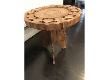 Carved 2  Pieces Table From India