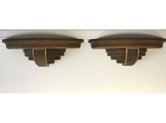 Elaborate  Heavy Wood Wall Shelves