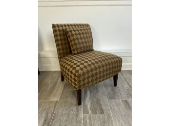 Fabric Harlequin Print Slipper Chair (1 Of 2)