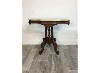 Mahogany With Marble Top Table