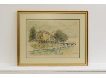Signed And Numbered Watercolor Lithograph