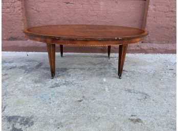 Oval Burled Coffee Table