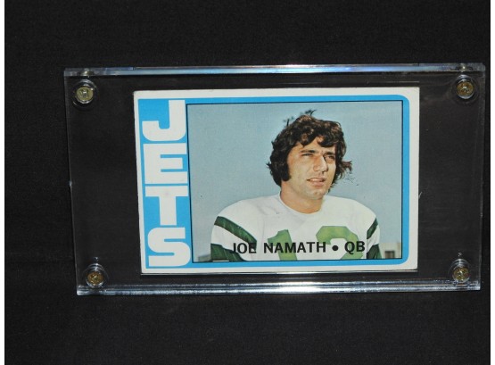 1972 Topps Hall Of Famer Joe Namath Football Card