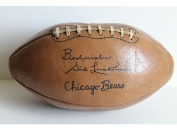 Rare Vintage Sid Luckman Model Chicago Bears Football With Signatures Possible Dick Butkus PLEASE READ