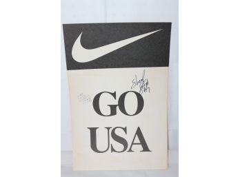 Rare 1996 Nike Advertising Sign With Atlanta Olympics US Female Basketball Team Signatures