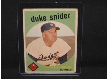 1959 Topps HOFer Duke Snyder Baseball Card