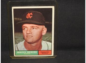 1961 Topps HOFer Whitey Herzog Baseball Card