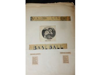Very Cool 1930s Baseball Scrapbook With Scorecards