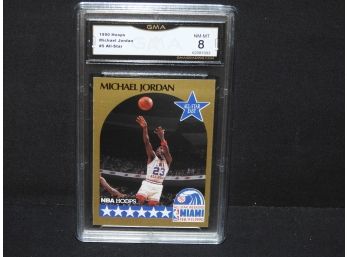 Graded Near Mint  1990 Hoops Michael Jordan Basketball Card