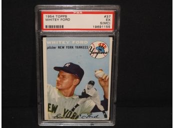 Graded Excellent 1954 Whitey Ford NY Yankees Baseball Card