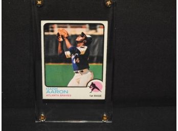 1973 Topps HOFer Hank Aaron Baseball Card Recently Passed Away RIP