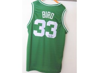 Hall Of Famer Signed Larry Bird Celtics Basketball Jersey With COA