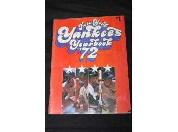 1972 NY Yankees Baseball Yearbook With Signatures