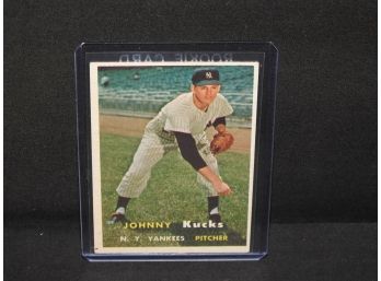 1957 Topps NY Yankees Star John Kucks Baseball Card