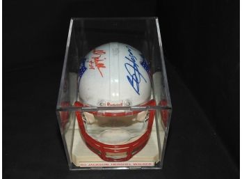 Signed Bo Jackson And Herschel Walker Mini Football Helmet