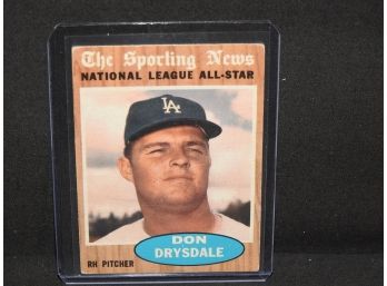 1962 Topps HOFer Don Drysdale Baseball Card