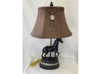 Bronze Style Horse Lamp