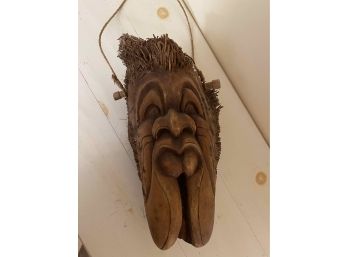 Unique African Wood Carving Mask 14' H
