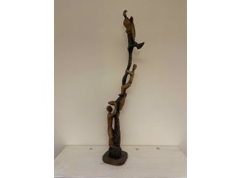 Tall 4' African Wood Carving
