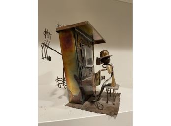 Metal/copper Music Box Sculpture