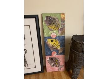 Colorful Fish Art On Canvas