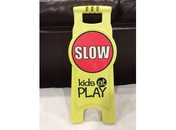 Children At Play 2 Sided Caution Sign