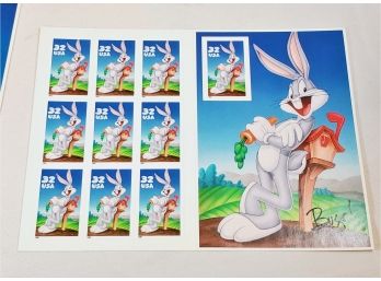 Bugs Bunny Folder And Stamp Sheet Set