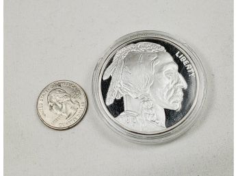 Large 2 Oz .999 Pure Silver Buffalo Indian Head Coin