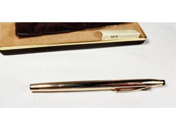 14kt Gold Fill Cross Pen In Original Box (soft Tip Pen) With One Refill