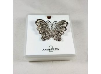 Anne Klein Large Sterling Butterfly Pin Vintage