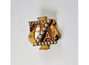 Vintage College Greek Sorority Pearl Pin