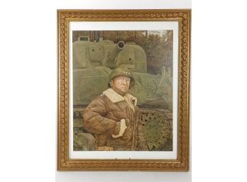 General George Patton Limited Edition Framed Print, Signed LaMontagne