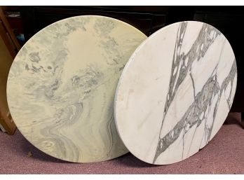 Two Round Marble Table Tops