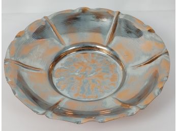 Handcrafted Copper Wash Decorative Bowl, Signed