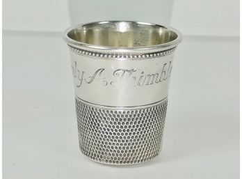 Sterling Silver Thimble Jigger By Thomae & Co.
