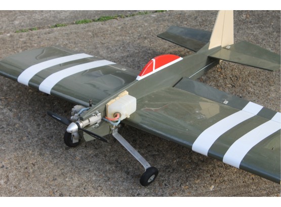 Large 3 Foot Army Green RC Plane With Gas Engine