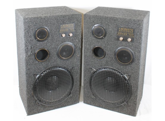 Pair Of Acoustic Response Series 707 Audio Video Monitor Speakers
