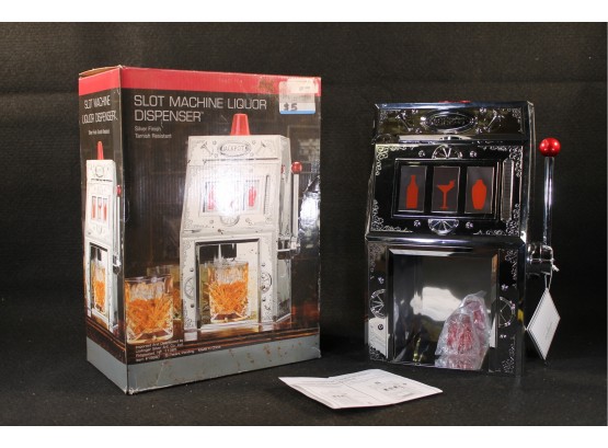 Godinger Silver Art, Co. Slot Machine Liquor Dispenser In Box