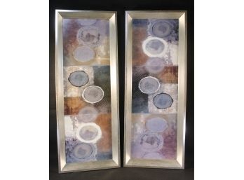 Pair Of Framed Abstract Wall Art Prints