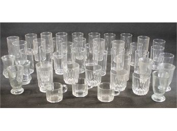 Vintage Assortment Of Glassware - Juice Glasses, Demitasse Cups