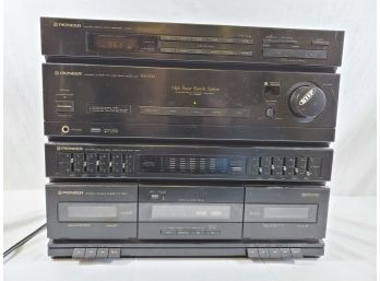 Pioneer RX-1310 Compact Stereo Dual Tape Deck Receiver - Works!  No Speakers Included