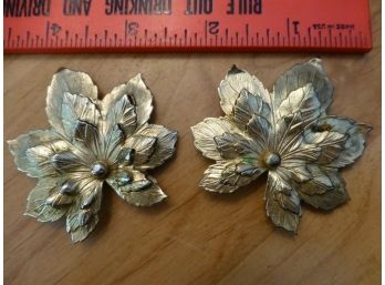 Vintage Brass Brooch Leaf Brass 2 Maple Leaves Pins Brooches SAC